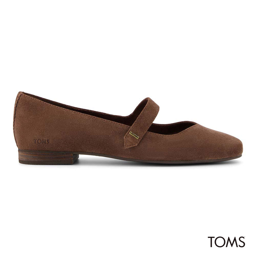 TOMS Women Bianca Flat - Suede Dark Brown