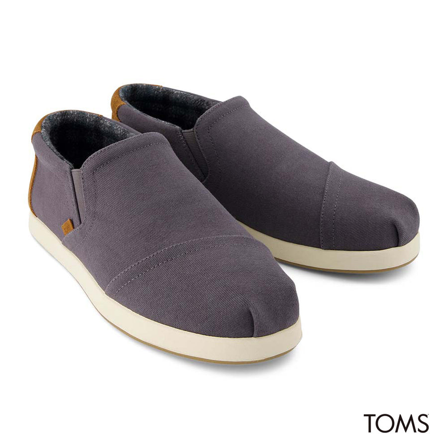 TOMS Men Alp Fwd Mid Vintage Twill Slip On Espadrille - Dark Grey