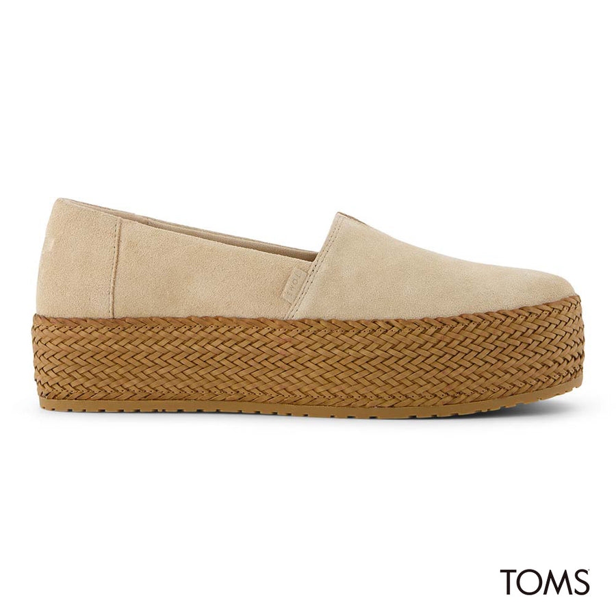 TOMS Women Valencia Espadrille Platform - Oatmeal Suede