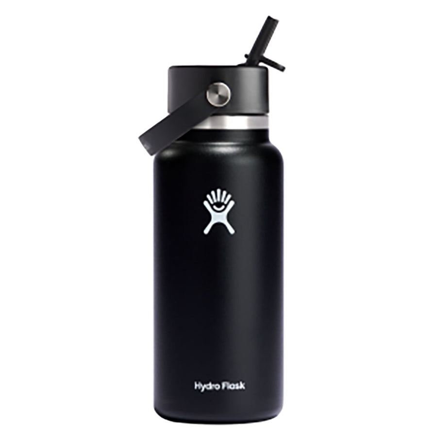 Hydro Flask 32Oz Black Wide Flex Straw Cap