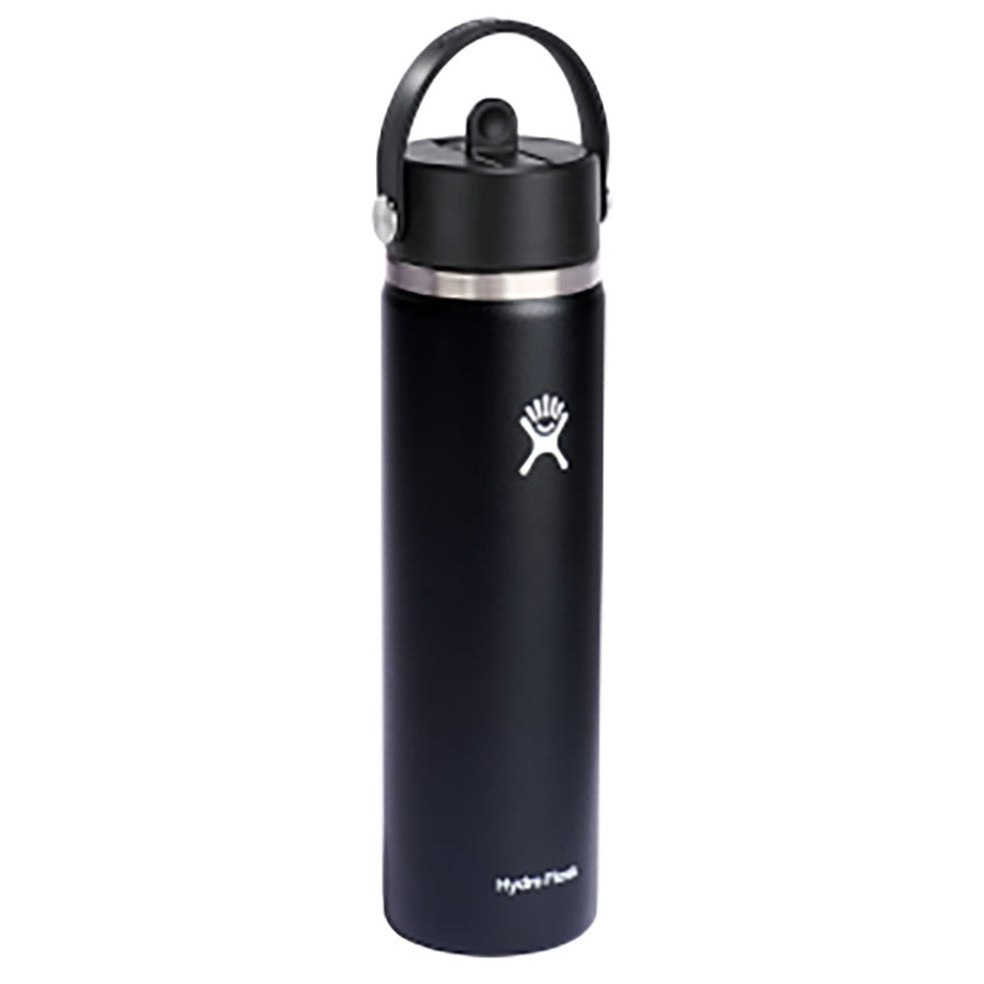 Hydro Flask 24Oz Black Wide Flex Straw Cap