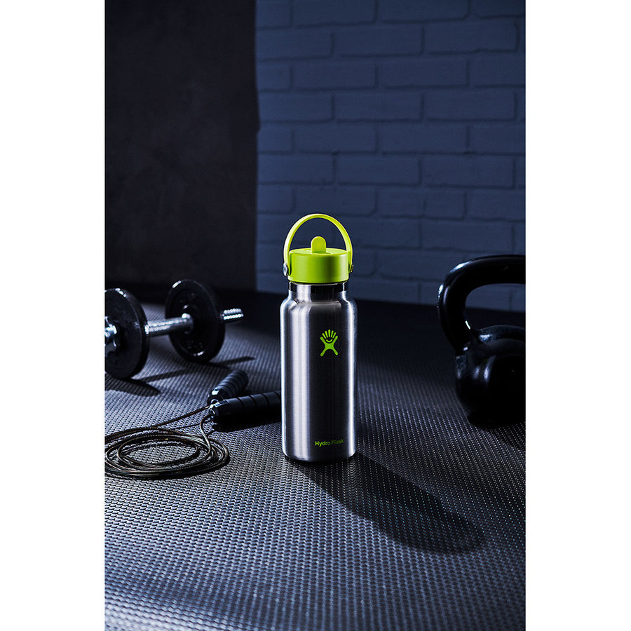 Hydro Flask Wide Mouth Flex Straw Cap Stainless Lime 32Oz