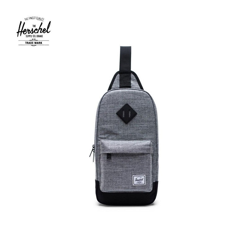 Herschel Heritage Shoulder Bag 8L Sling Bag - Raven Crosshatch Black CORE