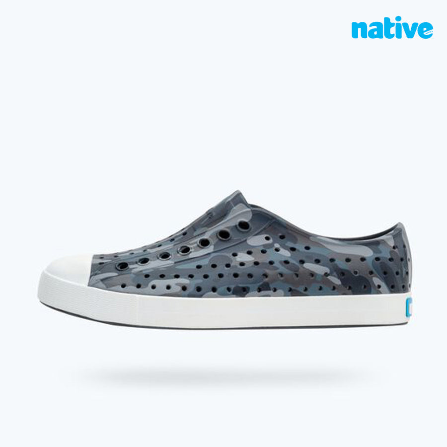 Native Jefferson Sugarlite Print Shoes Grey - Dblgry/Shlwt/Pgneucm
