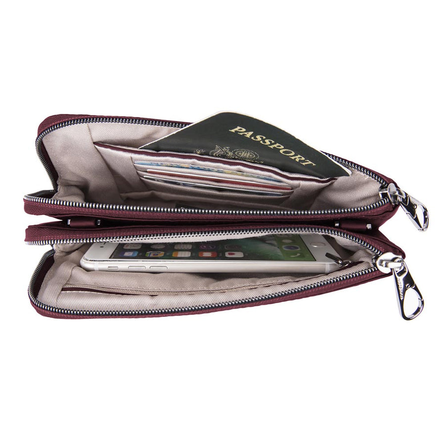 Travelon At Parkview DBL Zip Xbody OS Bags Wine